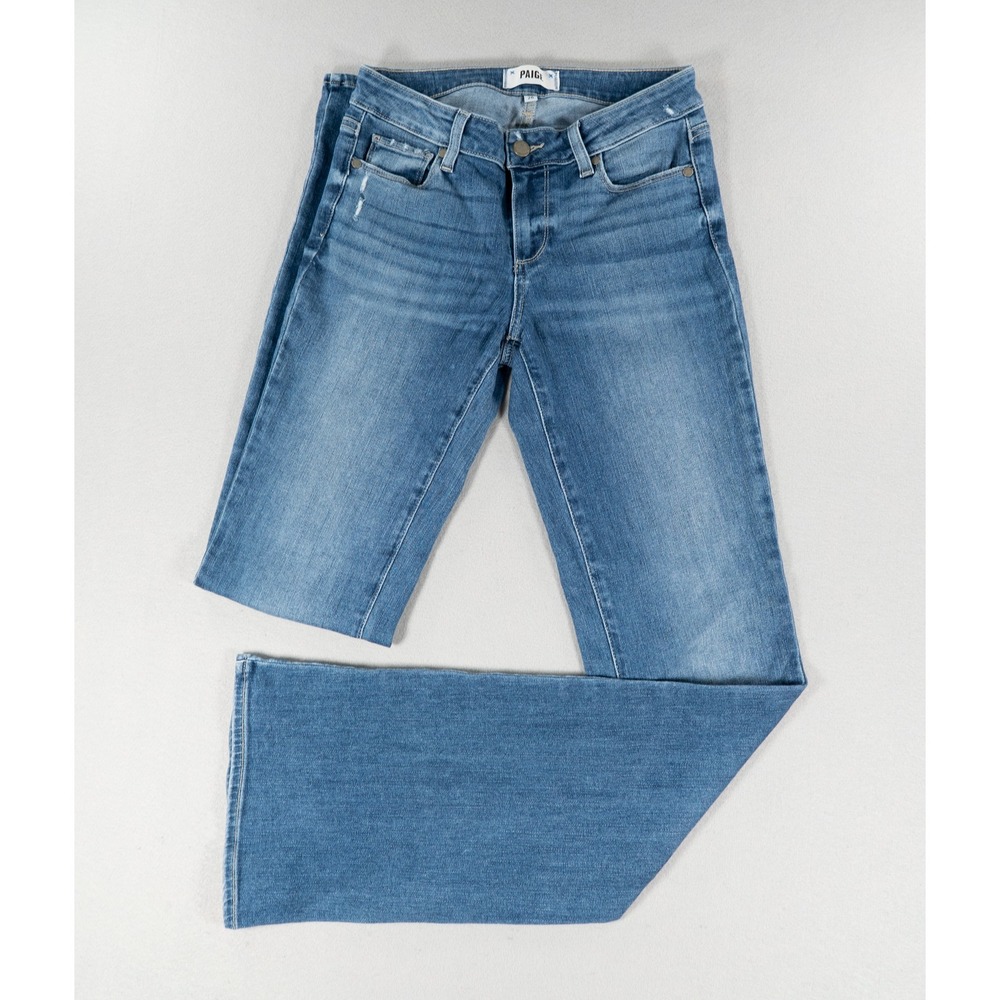 Paige Skyline Bootcut Jeans Womens 26 Blue Medium Wash Mid Rise Stretch Denim